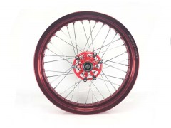 Roue avant SM pour Rieju MRT rouge à rayons